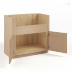 Slim Oak Shaker Farmhouse Sink Base, rta cabinets, wholesale cabinets