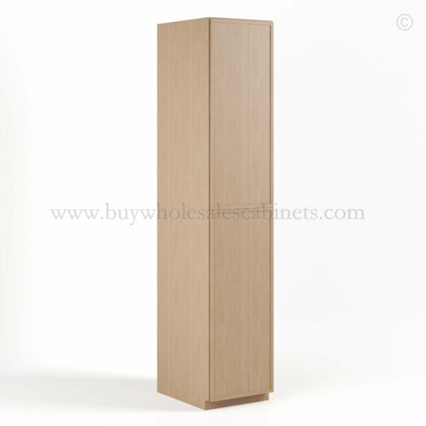 Slim Oak Shaker Tall Pantry Cabinet with 2 Doors, rta cabinets, wholesale cabinets