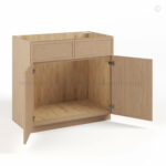 Slim Oak Shaker Vanity Sink Cabinet, rta cabinets, wholesale cabinets