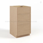 Slim Oak Shaker Vanity Three Drawer Base Cabinet, rta cabinets, wholesale cabinets
