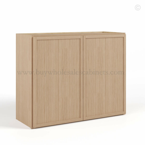 Slim Oak Shaker Double Door Wall Microwave Bridge Cabinet, rta cabinets, wholesale cabinets