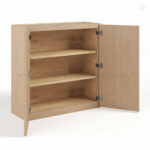 Slim Oak Shaker 30H Double Door Wall Cabinet, rta cabinets, wholesale cabinets