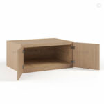 Slim Oak Shaker Refrigerator Wall Cabinet with Double Door, rta cabinets, wholesale cabinets