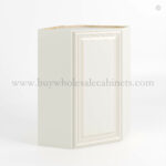 Charleston White Raised Panel 24 Diagonal Corner Wall Cabinet, rta cabinets