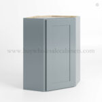 Gray Shaker 24 Diagonal Corner Wall Cabinet, rta cabinets