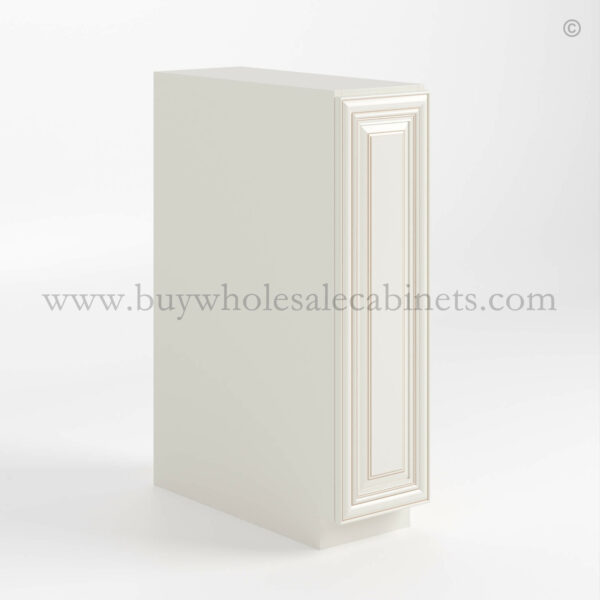 Charleston White Raised Panel Spice Pull Base Cabinet