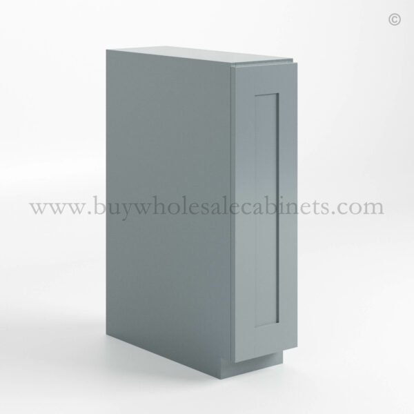 Gray Shaker Spice Pull Base Cabinet, gray kichen cabinets, rta cabinets