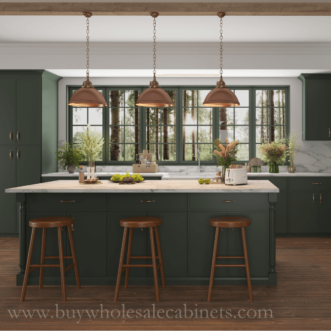 green kitchen cabinets, wholesale cabinets, rta cabinets