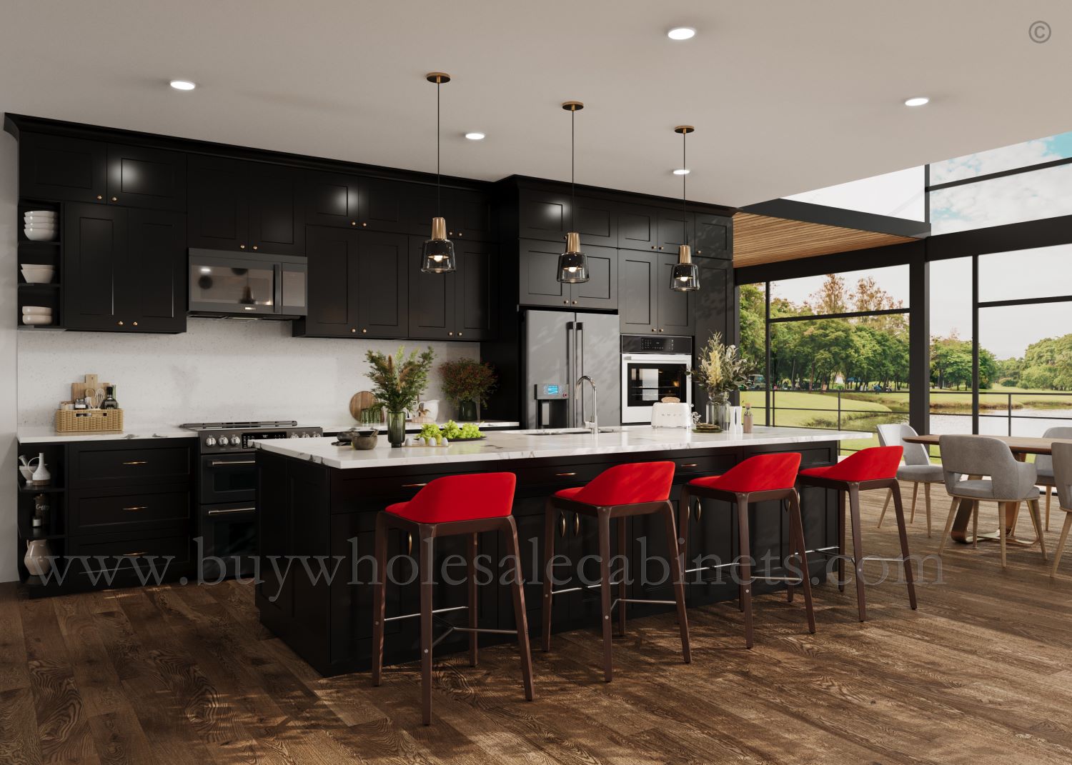 black kitchen cabinets, rta cabinets, wholesale cabinets