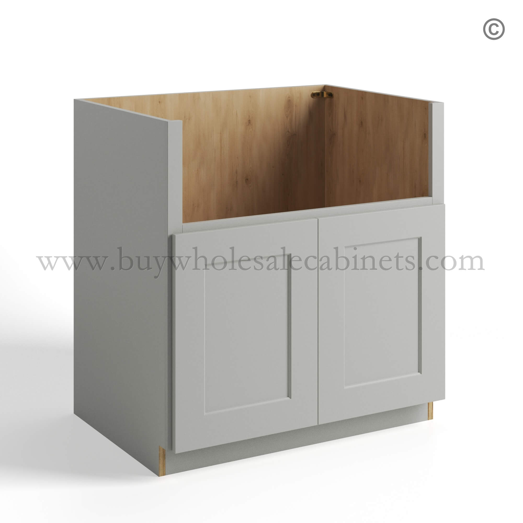Dorian Gray Shaker Farm House Sink Base Cabinet, rta cabinets, wholesale cabinets