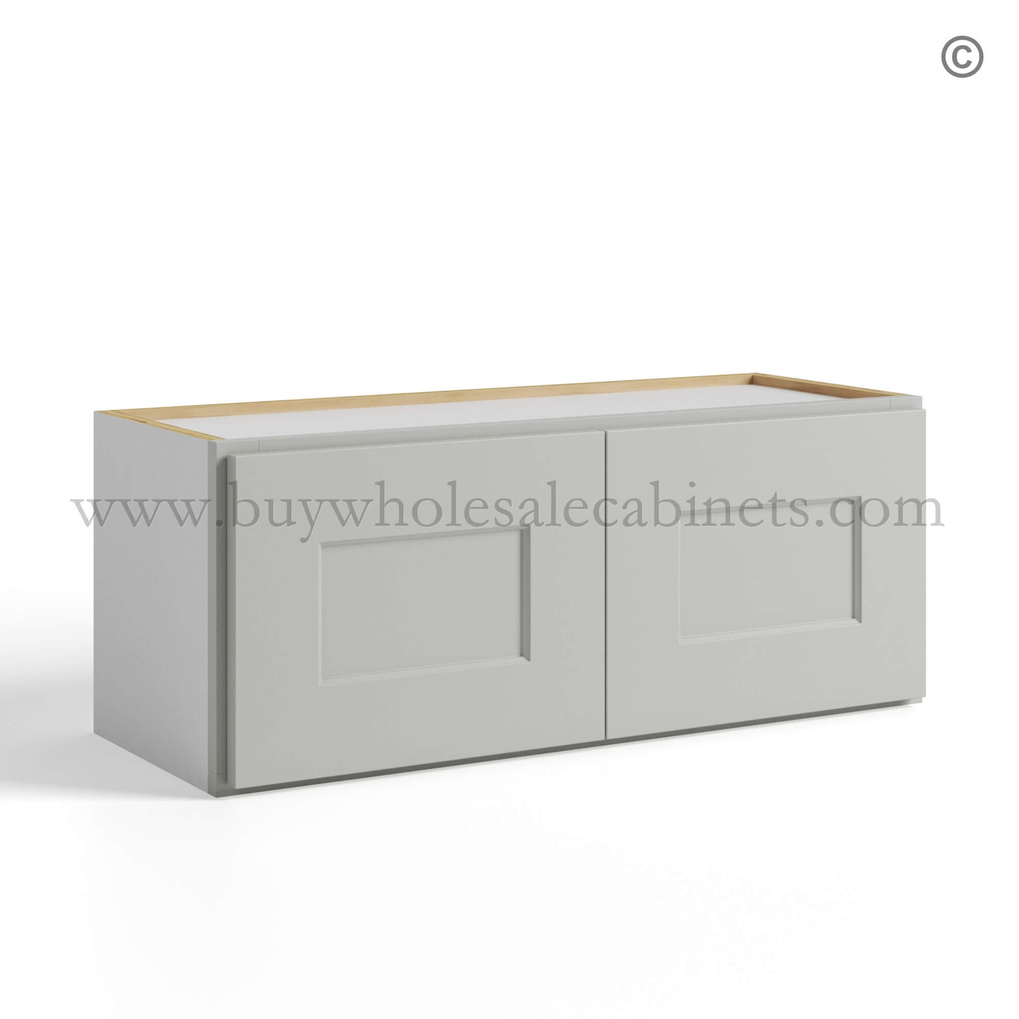 Dorian Gray Shaker Double Door Wall Cabinets, rta cabinets, wholesale cabinets