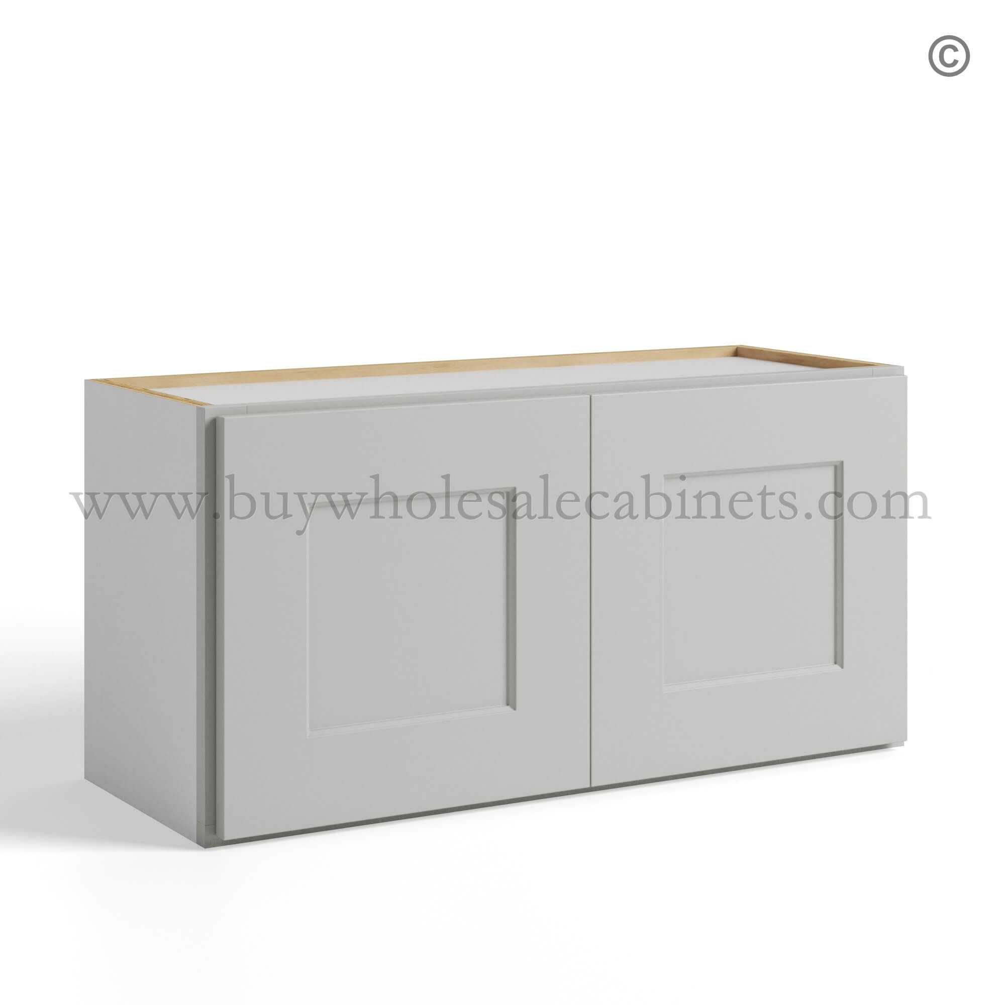 Dorian Gray Shaker Double Door Wall Cabinets, rta cabinets, wholesale cabinets
