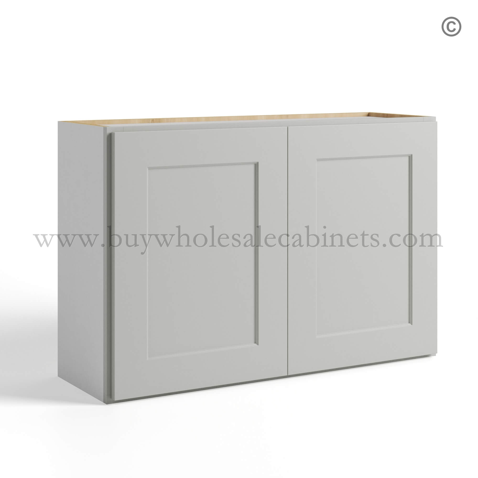 Dorian Gray Shaker Double Door Wall Cabinets, rta cabinets, wholesale cabinets