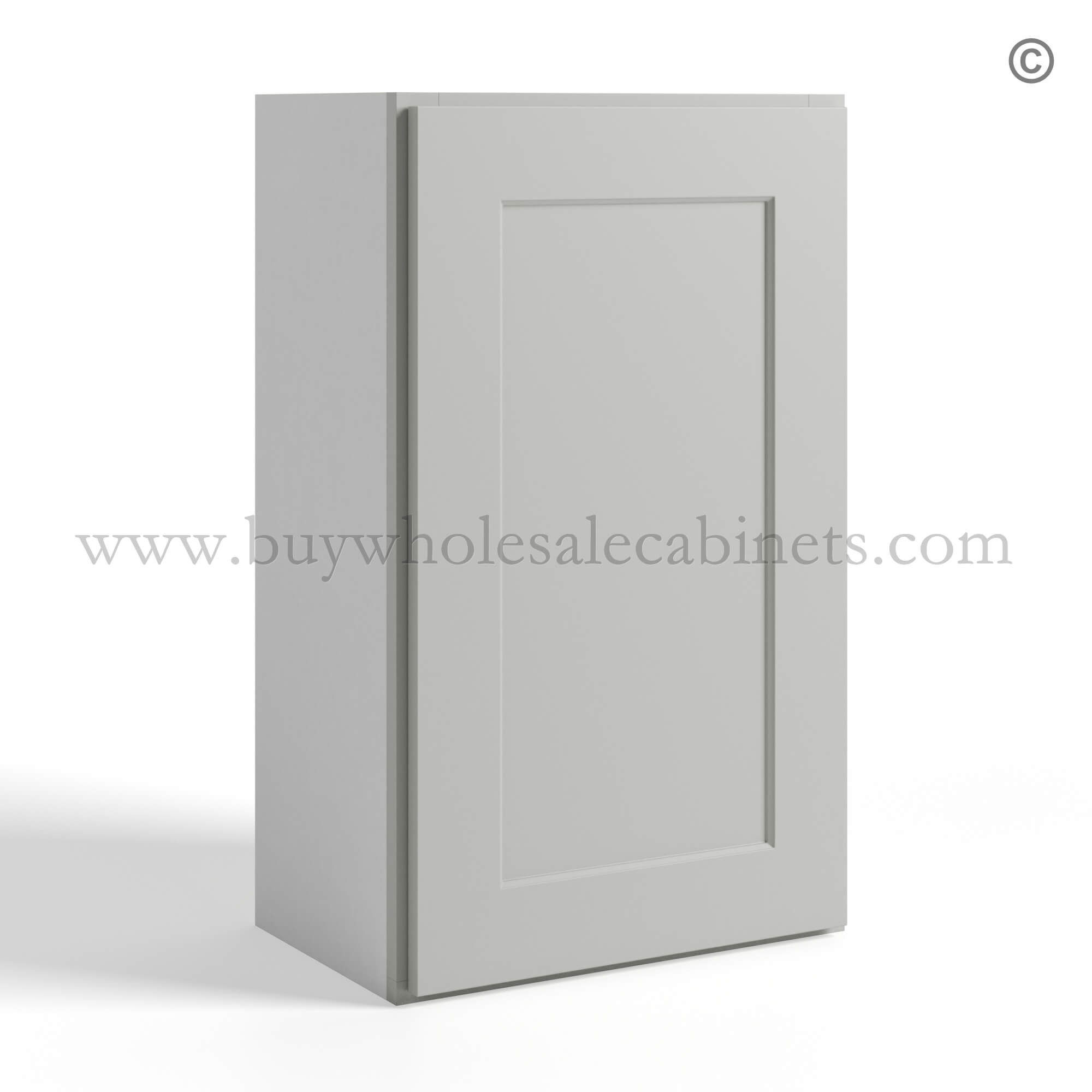 Dorian Gray Shaker Single Door Wall Cabinet, rta cabinets, wholesale cabinets