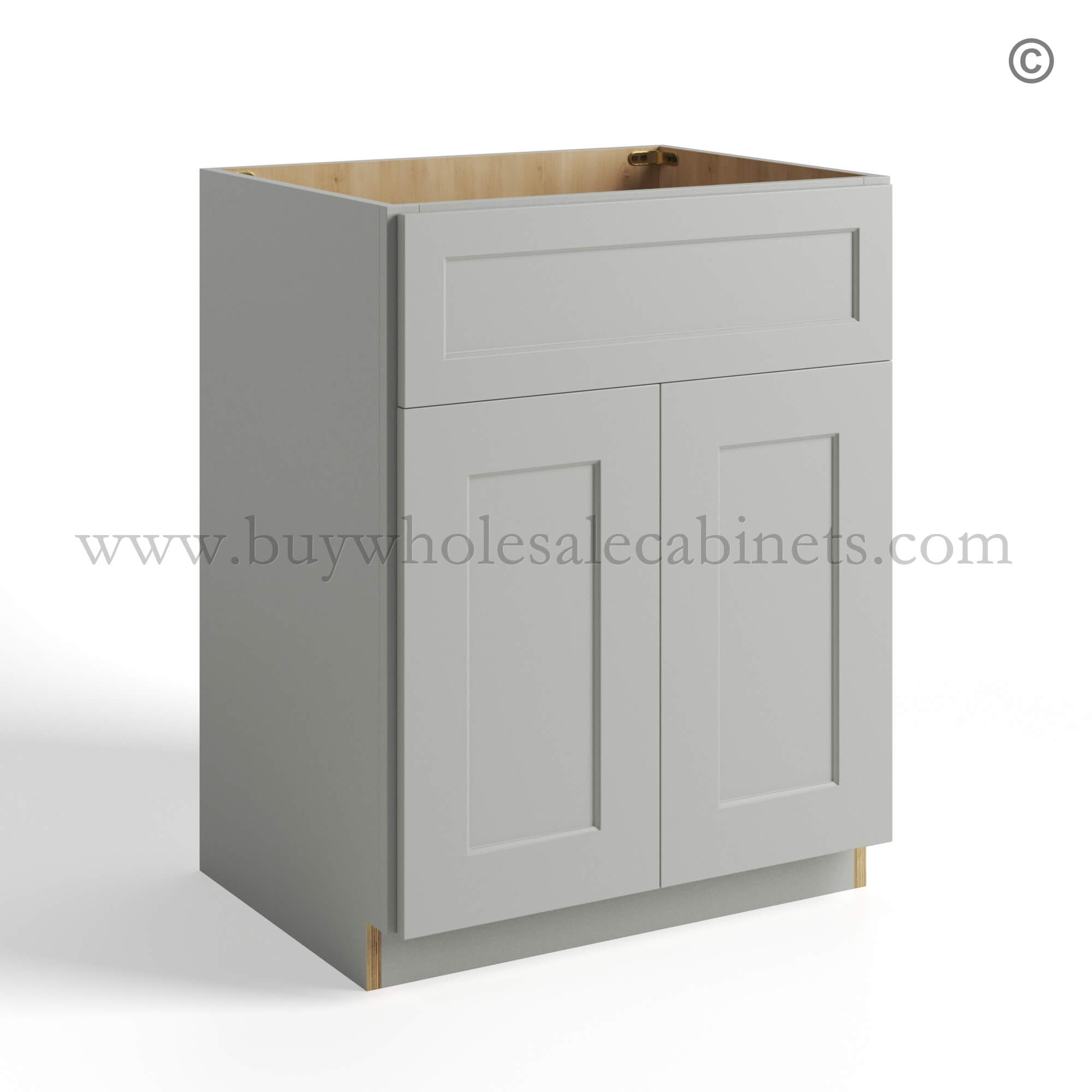 Dorian Gray Shaker Vanity Sink Base Cabinet, dorian gray cabinets, rta cabinets, wholesale cabinets