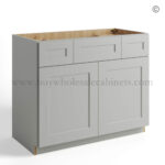 Dorian Gray Shaker Vanity Sink Base Combo 42W, dorian gray cabinets, rta cabinets, wholesale cabinets
