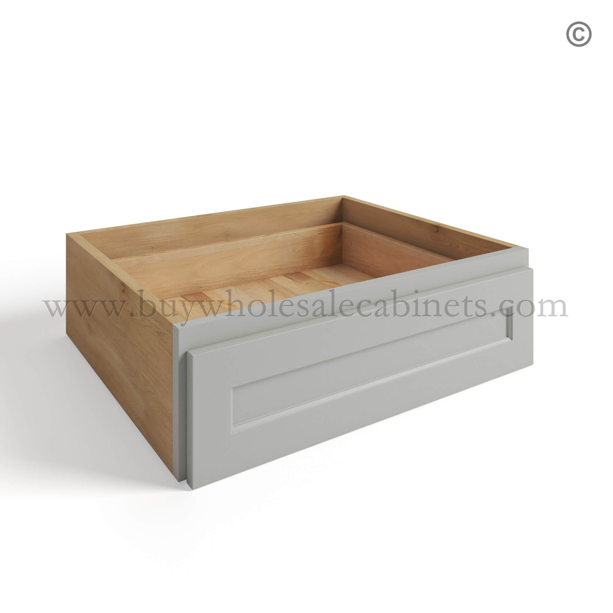 Dorian Gray Shaker Vanity Knee Drawer, dorian gray cabinets, rta cabinets, wholesale cabinets