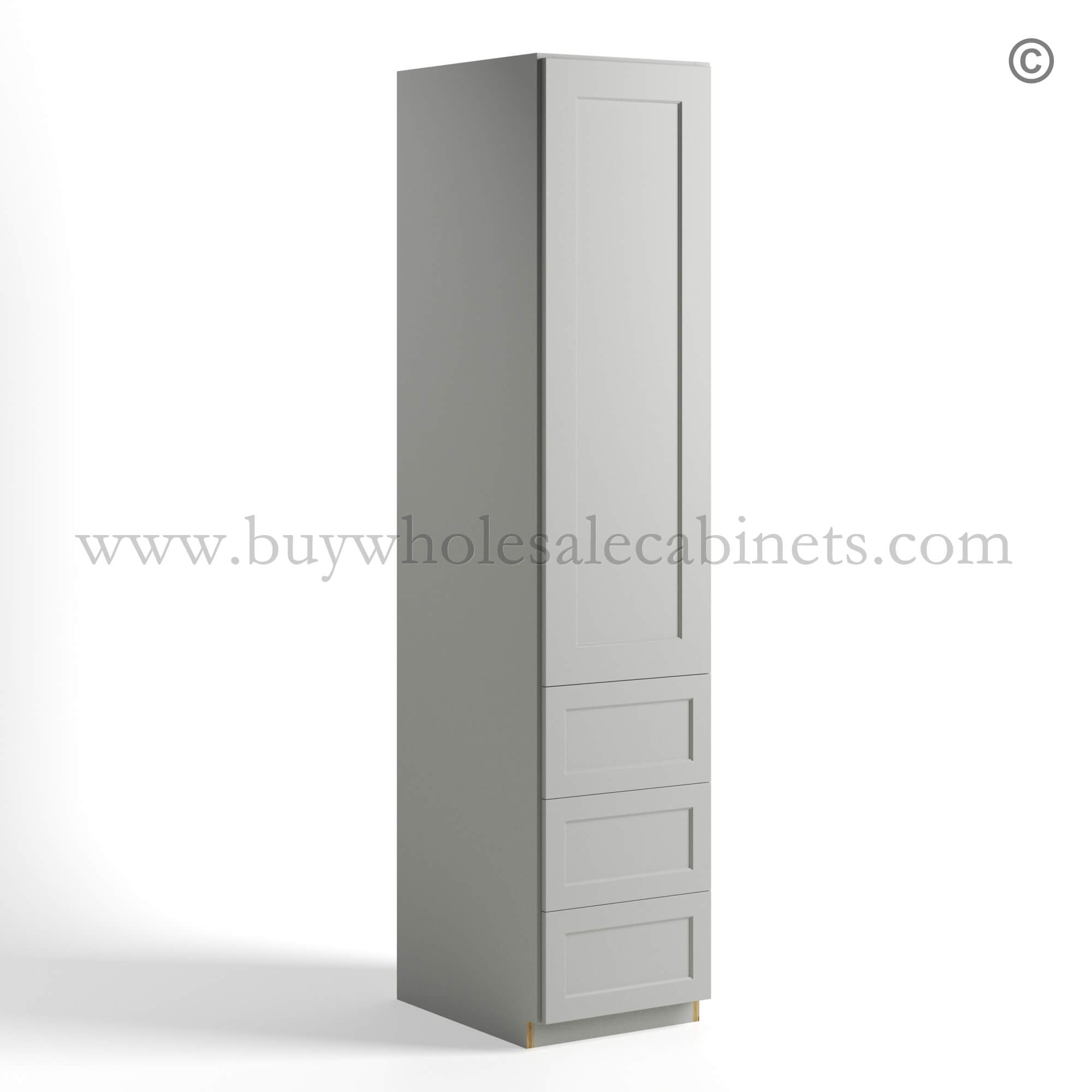 Dorian Gray Shaker Vanity Linen Cabinet, dorian gray cabinets, rta cabinets, wholesale cabinets