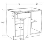 Pearl White Base Blind Cabinet