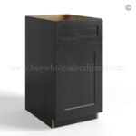 Charcoal Black Shaker Base Trash Cabinet, rta cabinets