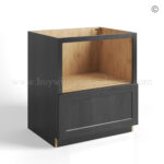 Charcoal Black Shaker Base Microwave Cabinet, black kitchen cabinets, rta cabinets