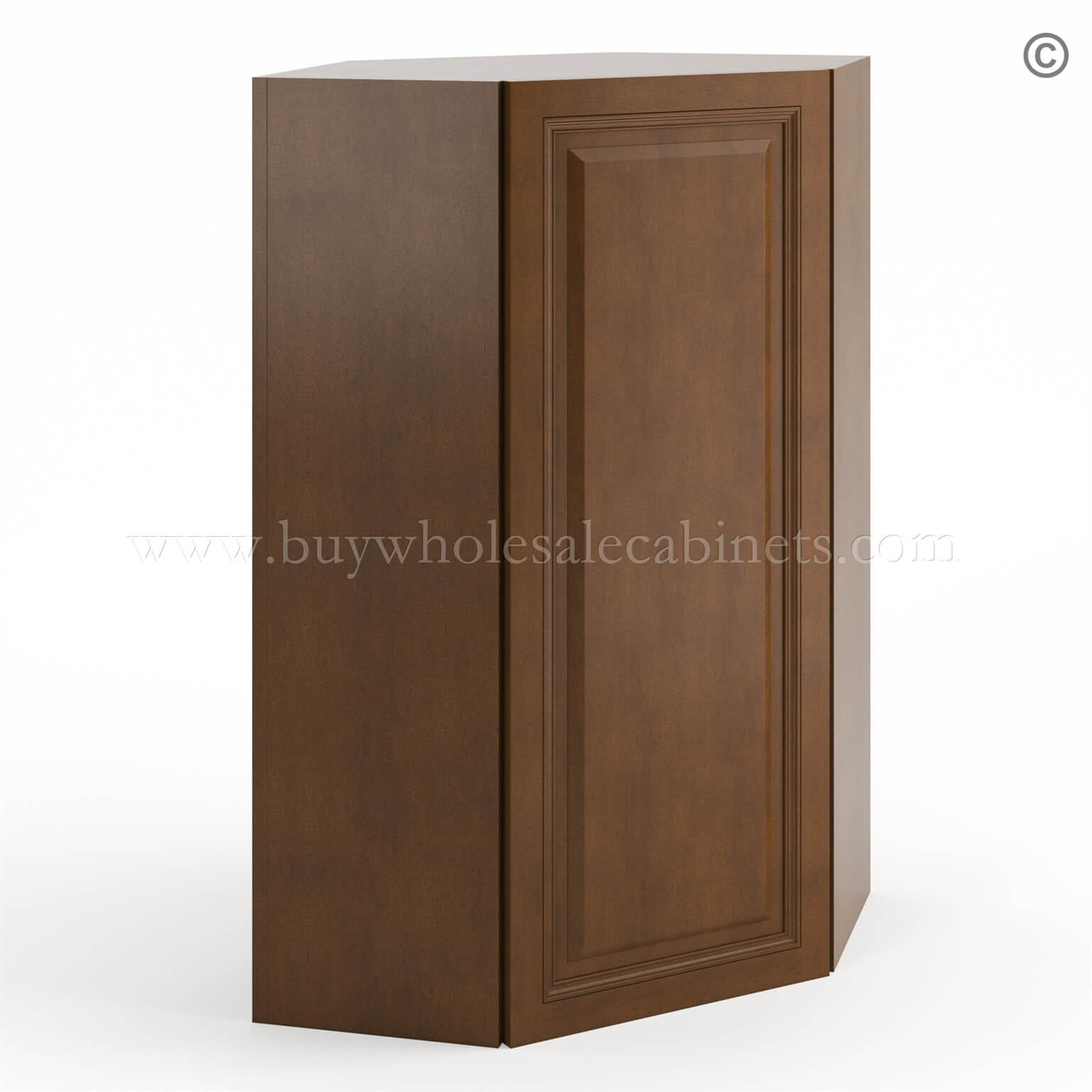 27-maduro-diagonal-corner-wall-cabinet-3-adjustable-shelf-closed Classic Chestnut 24 Wide Wall Diagonal Door