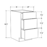 Pearl White Base Drawer Cabinet with 3 Drawers