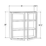 glass door wall cabinet
