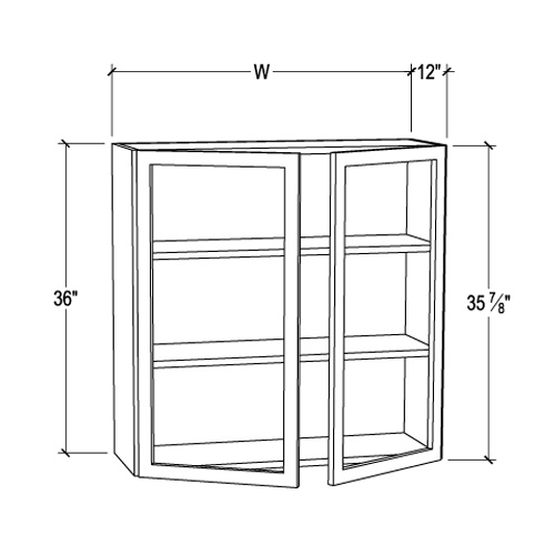 glass door wall cabinet