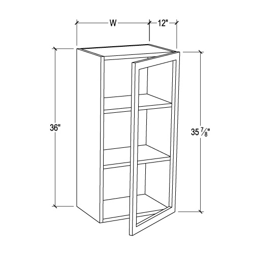 GLASS DOOR WALL CABINET