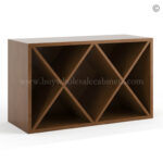 Frameless Classic Chestnut Wine Rack