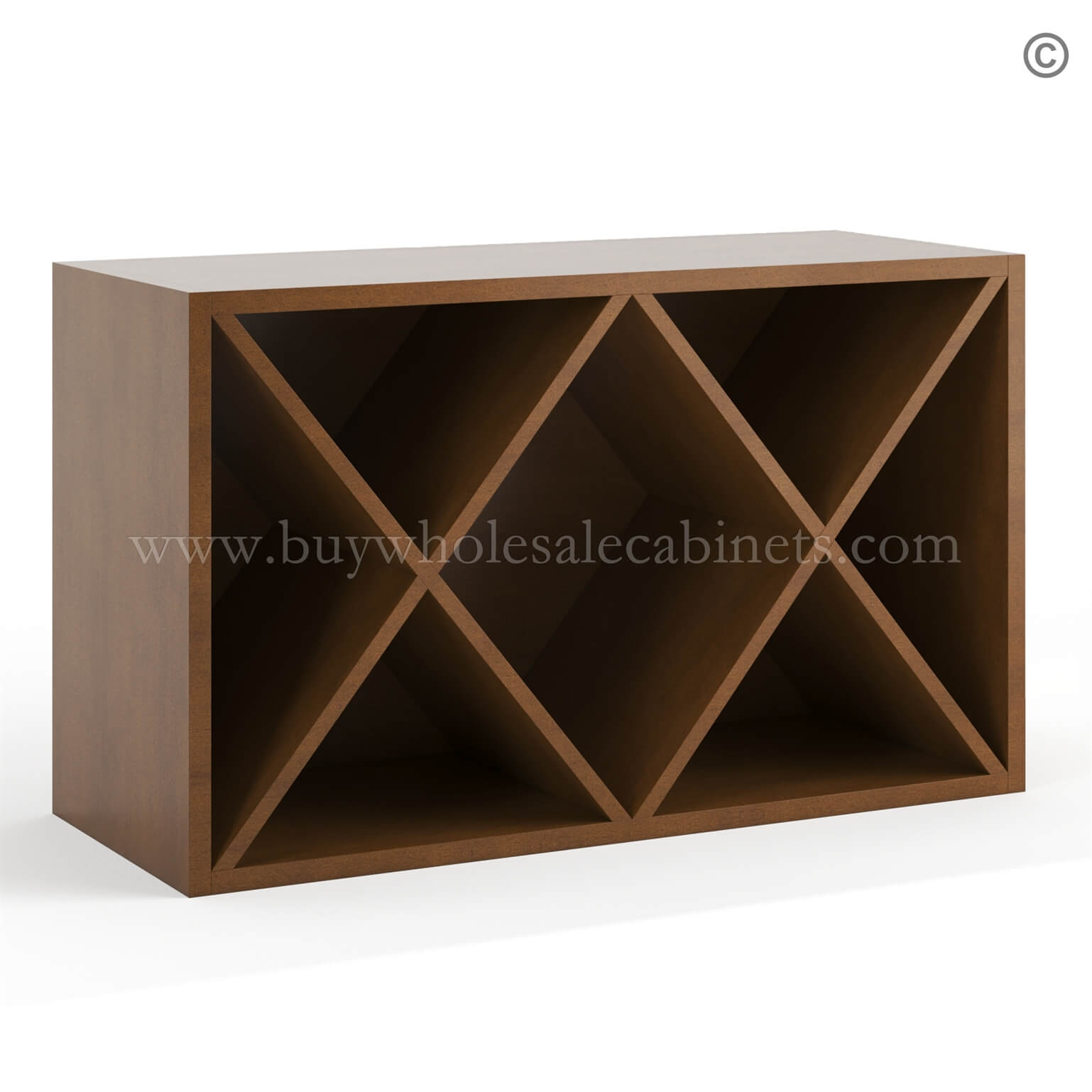 Frameless Classic Chestnut Wine Rack
