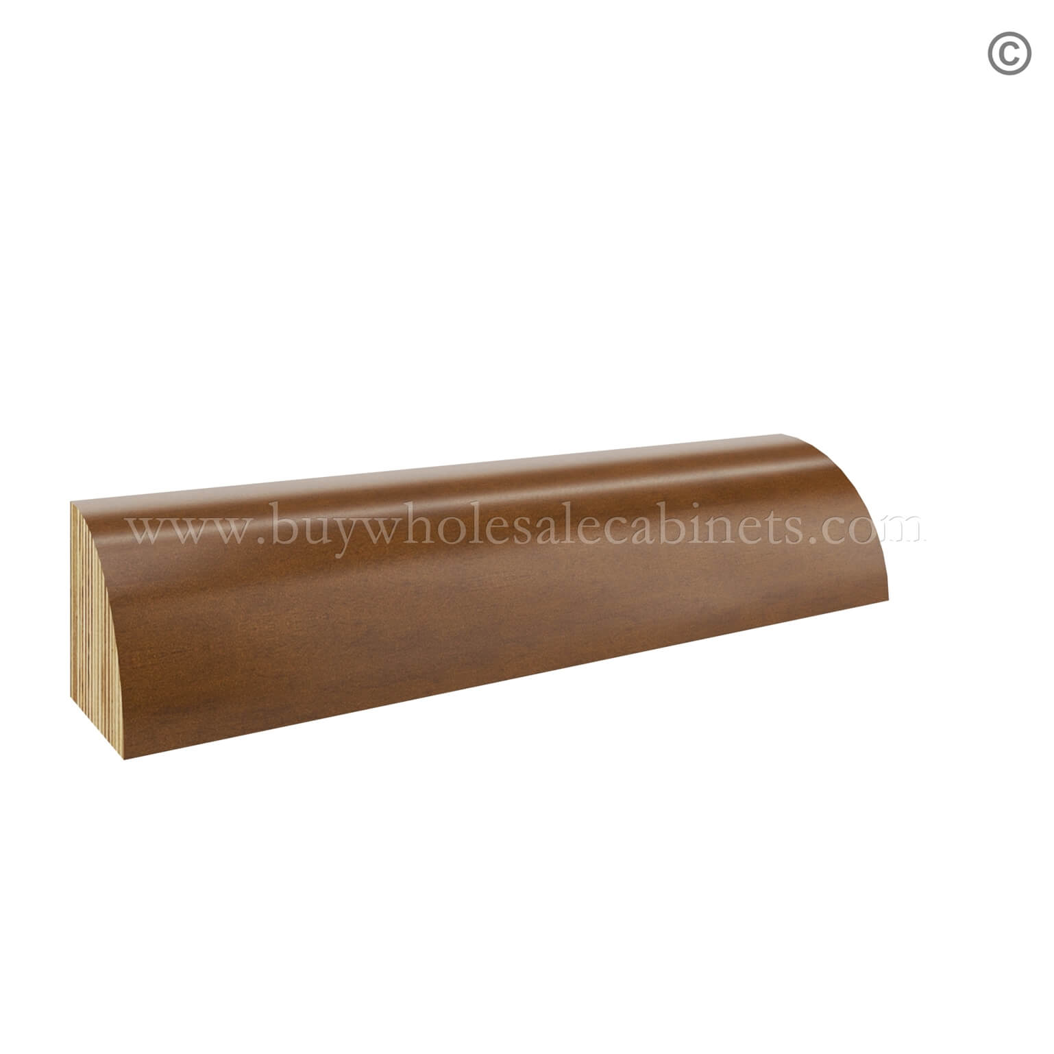 Frameless Classic Chestnut Quarter Round Molding