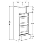 Frameless Double Oven Cabinet