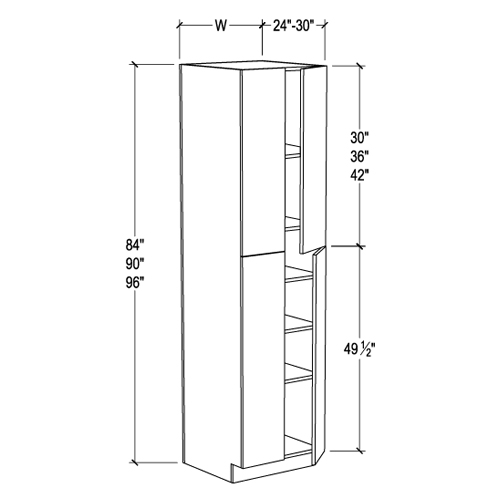 Frameless Pantry Cabinet