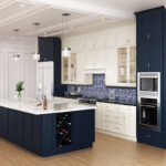 navy blue kitchen