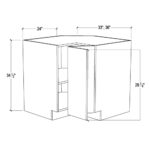 Pearl White Base Cabinet With Metal Lazy Susan