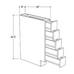 Pearl White Base 5 Spice Drawer