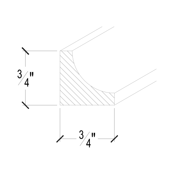Frameless Inside Corner Trim