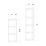 Pearl White Wall Open End Shelf