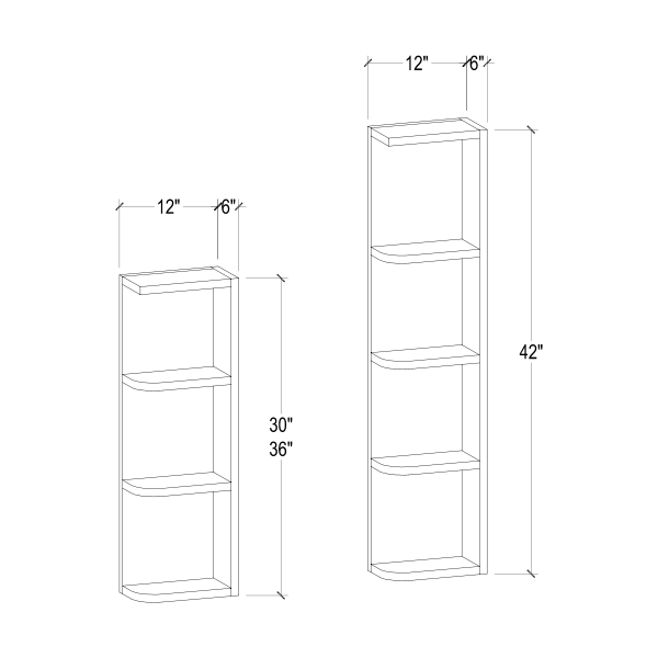 Pearl White Wall Open End Shelf