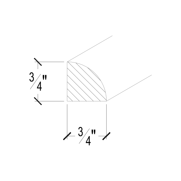Frameless Quarter Round Molding