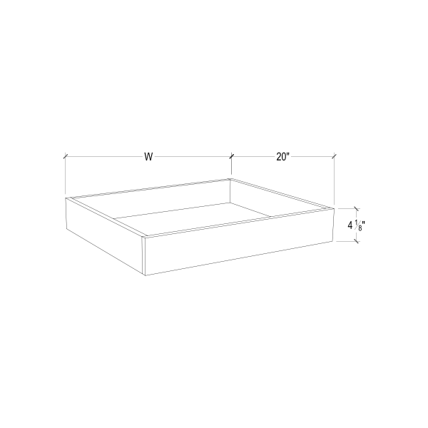 Frameless Roll Out Tray