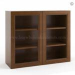 Frameless Classic Chestnut Wall Mullion Door 30H