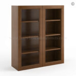 Frameless Classic Chestnut Wall Mullion Door 42H