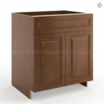 Frameless Classic Chestnut Sink Base Cabinet