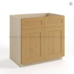Treasure Chest Shaker Sink Base With Double Doors and False Drawers