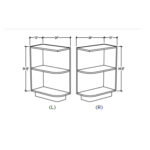 Pearl White Base Open End Shelf