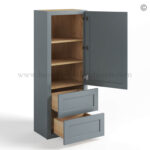 Gray Shaker 18 H Wall With Drawer Cabinet