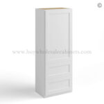 White Shaker 18 H Wall With Drawer Cabinet